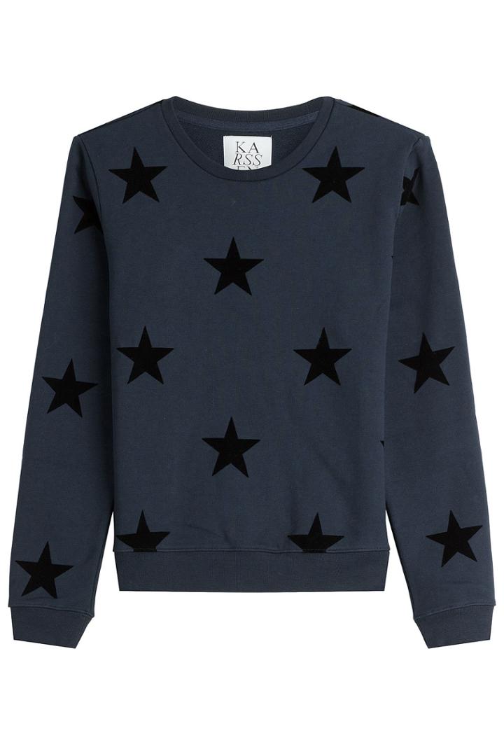 Zoe Karssen Zoe Karssen Printed Cotton Sweatshirt - Blue