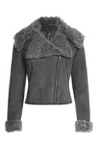 Donna Karan New York Shearling Biker Jacket