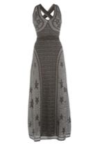 M Missoni M Missoni Crochet Knit Maxi Dress With Metallic Thread - Black