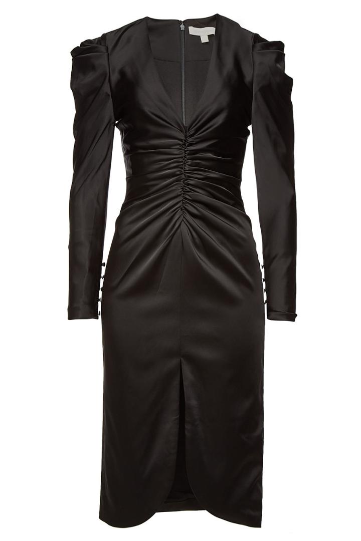 Jonathan Simkhai Jonathan Simkhai Satin Pleated Sleeve Dress