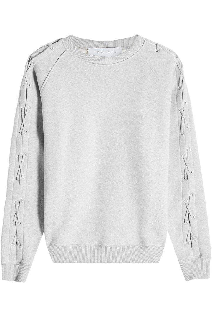 Iro Iro Cotton Sweatshirt With Lace-up Detail