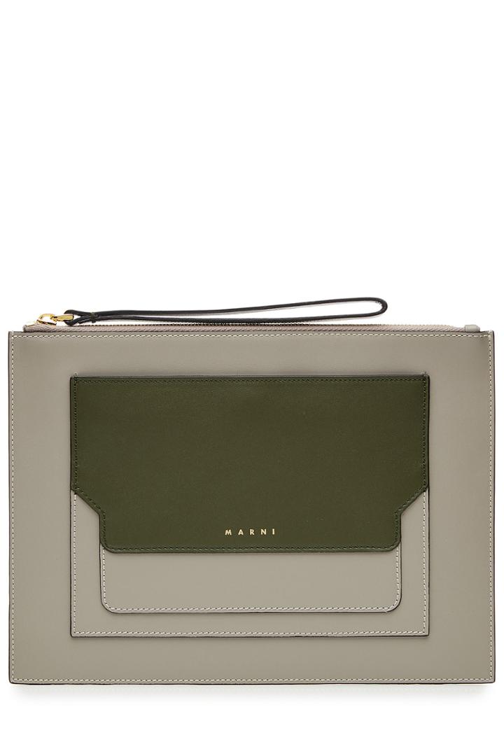 Marni Marni Leather Clutch - Multicolor