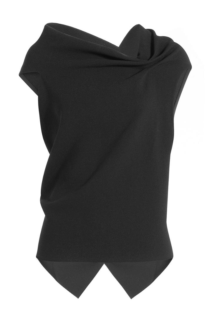 Roland Mouret Roland Mouret Wool Crepe Top - Black