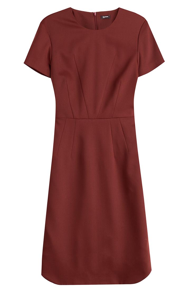 Jil Sander Navy Dress With Wool
