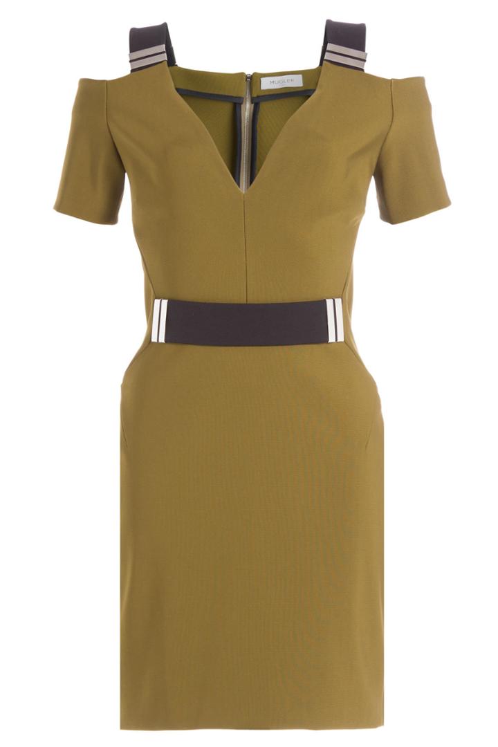 Mugler Mugler Dress With Cut-out Shoulders - Multicolored