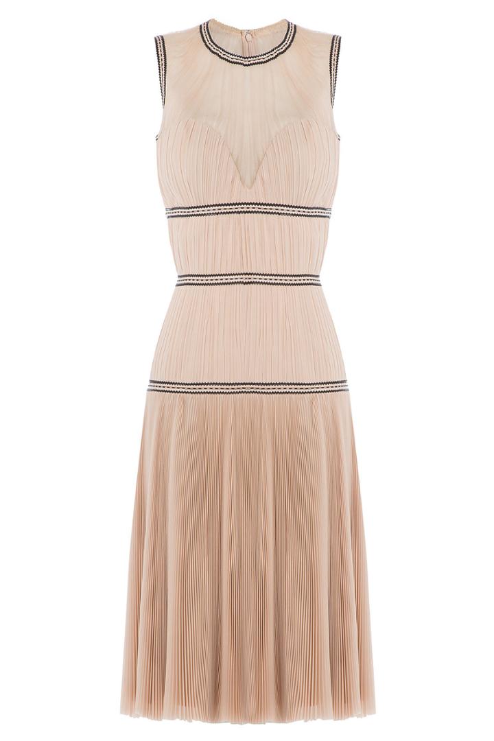 Alexander Mcqueen Alexander Mcqueen Pleated Silk Dress