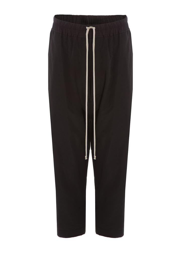 Rick Owens Men Rick Owens Men Harem Pants With Silk - Black