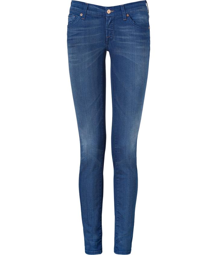 Seven For All Mankind The Olivya Capecoad Light Ocean Low Rise Skinny Jeans