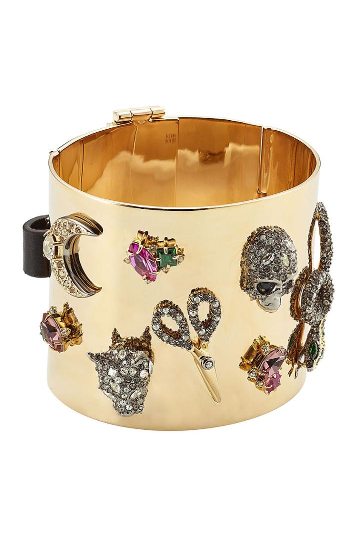 Alexis Bittar Alexis Bittar Crystal Embellished Cuff Bracelet - Gold