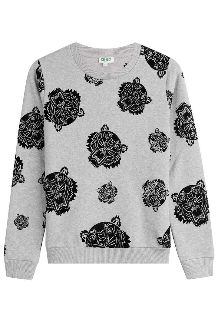 Kenzo Kenzo Cotton Statement Sweatshirt - Grey