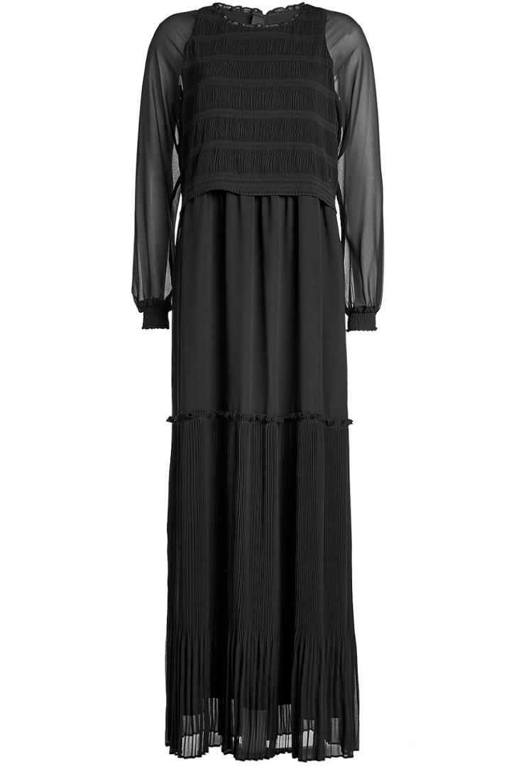 Steffen Schraut Steffen Schraut Pleated Dress With Sheer Sleeves