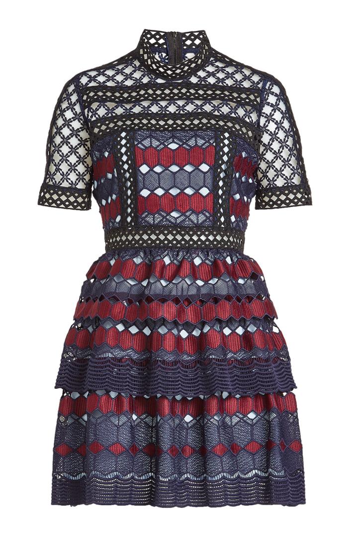 Self-portrait Self-portrait Hexagon Lace Mini Dress