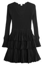 Diane Von Furstenberg Diane Von Furstenberg Knit Dress With Tiered Skirt - Black