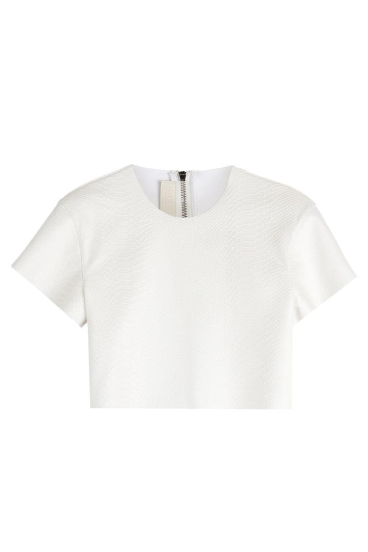 Neil Barrett Neil Barrett Embossed Leather Crop Top