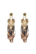 Gas Bijoux Gas Bijoux 24kt Gold Plated Earrings With Bead Embellishment - Brown