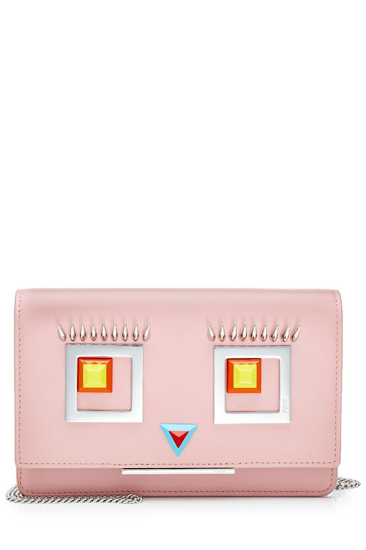 Fendi Fendi Embellished Leather Shoulder Bag