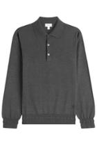 Brioni Brioni Cotton Pullover With Buttons - Grey