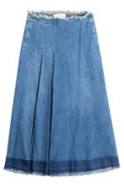 See By Chloé See By Chloé Pleated Long Jean Skirt - Blue