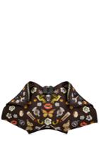 Alexander Mcqueen Alexander Mcqueen De Manta Printed Clutch With Leather - Black