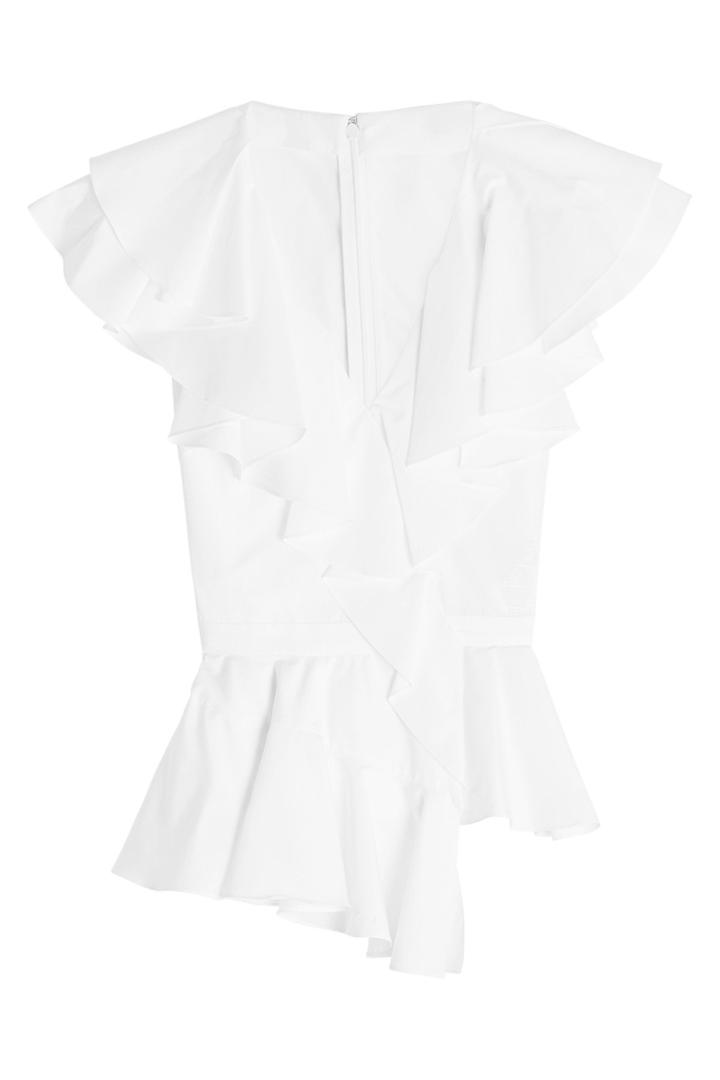 Alexander Mcqueen Alexander Mcqueen Cotton Blouse With Ruffles