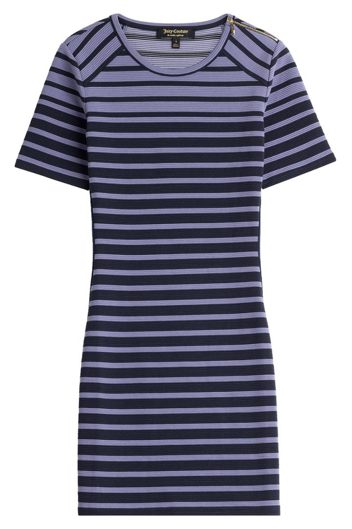 Juicy Couture Juicy Couture Striped Jersey Dress - Purple