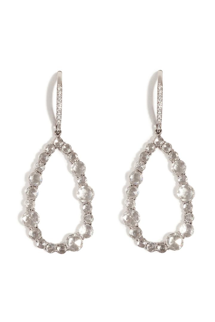 Susan Foster Susan Foster 18k White Gold Chandelier Earrings With Diamonds - Silver