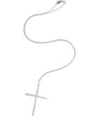 Ileana Makri 18kt White Gold Cross Pendant Necklace With White Diamonds