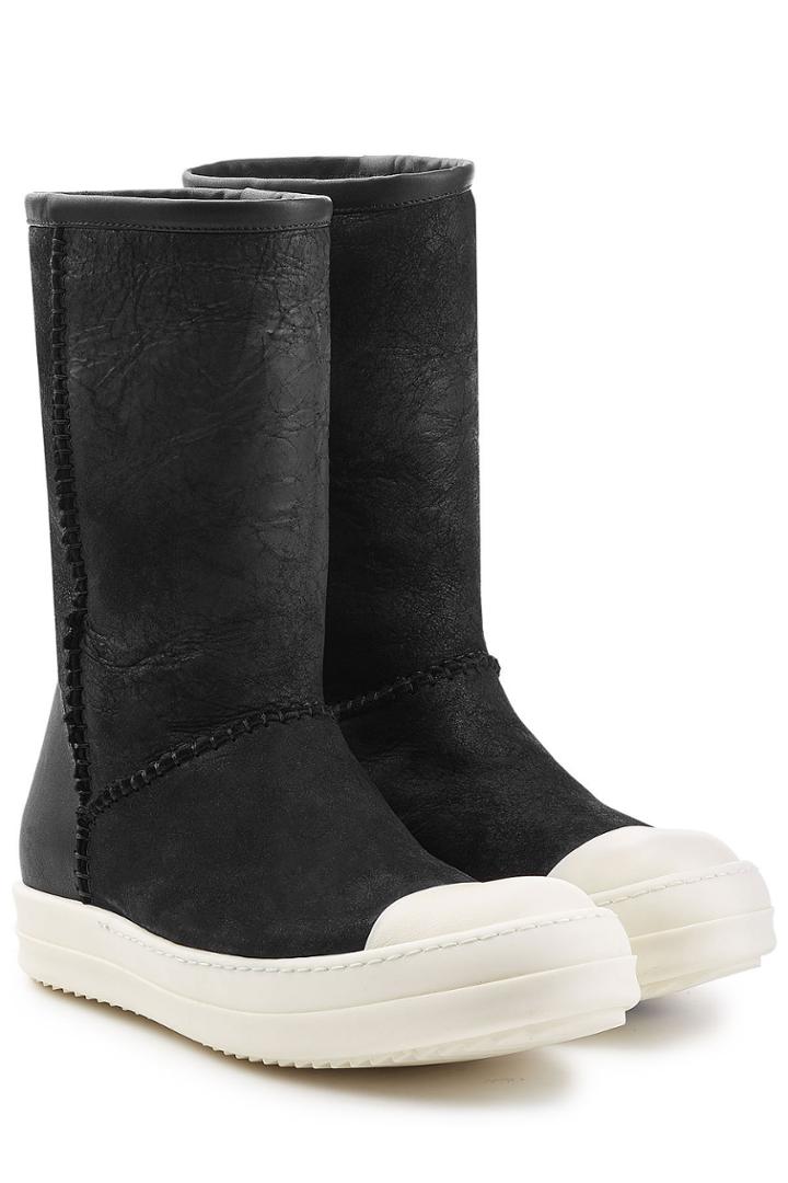 Rick Owens Rick Owens Shearling Lined Ankle Boots