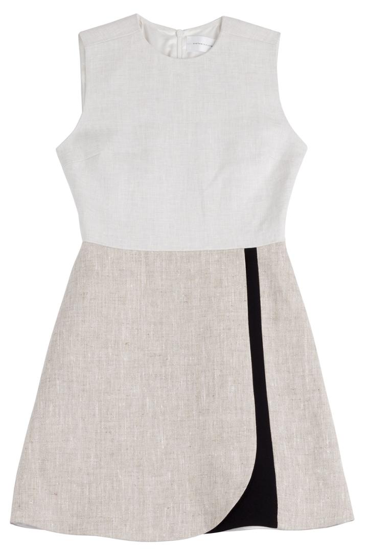 Victoria, Victoria Beckham Victoria, Victoria Beckham Mini-dress - Beige
