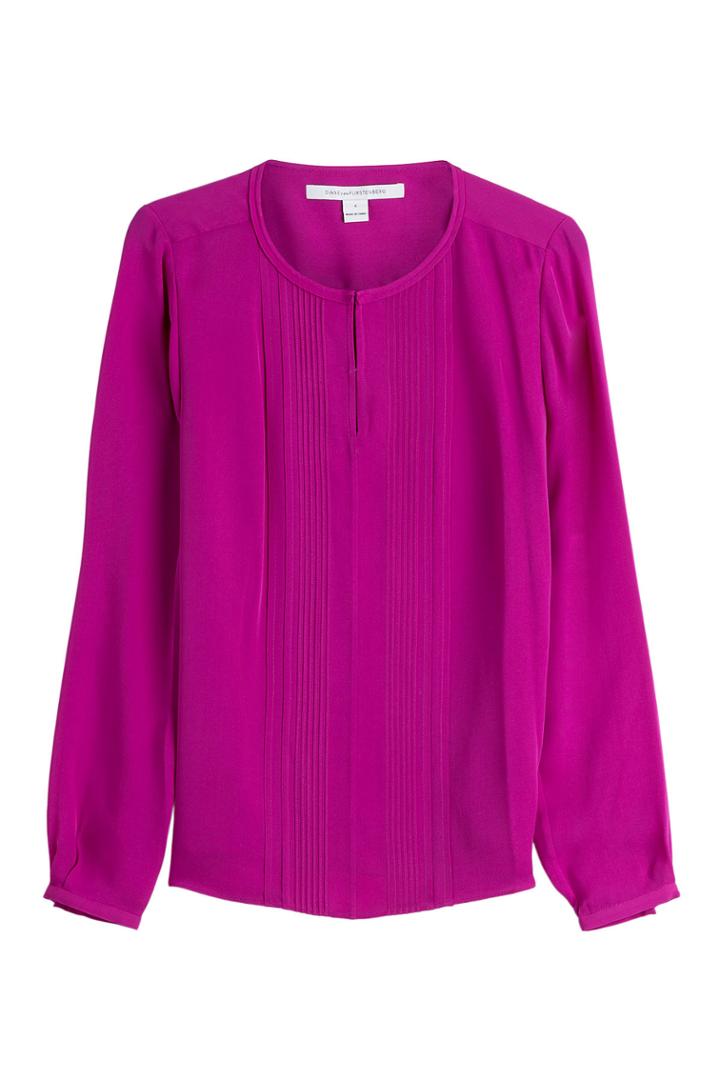 Diane Von Furstenberg Diane Von Furstenberg Silk Blouse - Purple