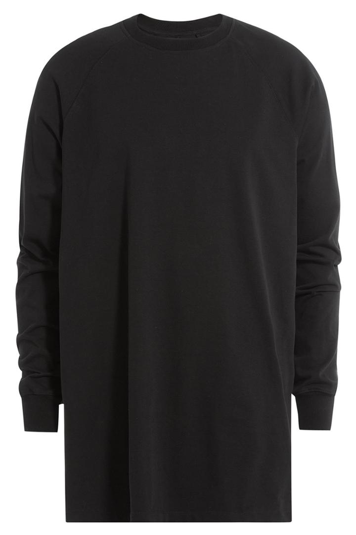 Rick Owens Men Rick Owens Men Long Sleeve Cotton Top - Black