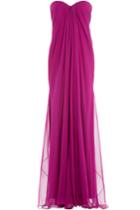 Alexander Mcqueen Alexander Mcqueen Floor Length Silk Chiffon Gown - Pink