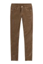 Mother Mother Stretch Cotton Ankle Corduroys - Brown