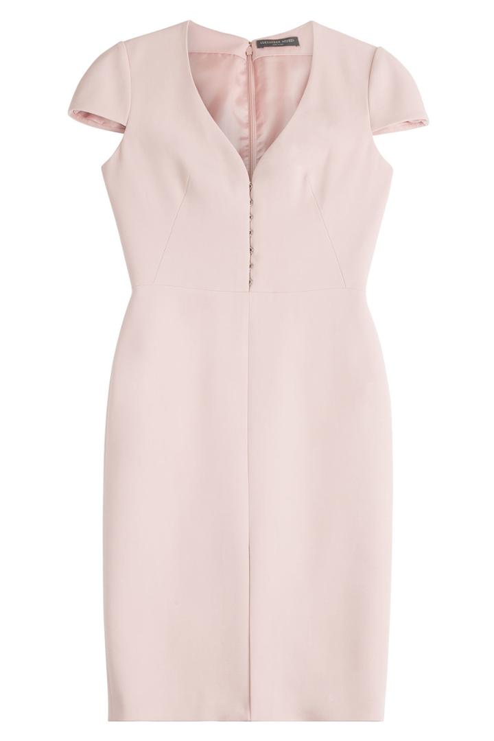 Alexander Mcqueen Alexander Mcqueen Cap Sleeve Crepe Sheath - Black