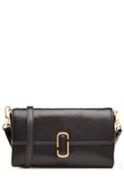 Marc Jacobs Marc Jacobs Leather Shoulder Bag With Contrast Trim - Black
