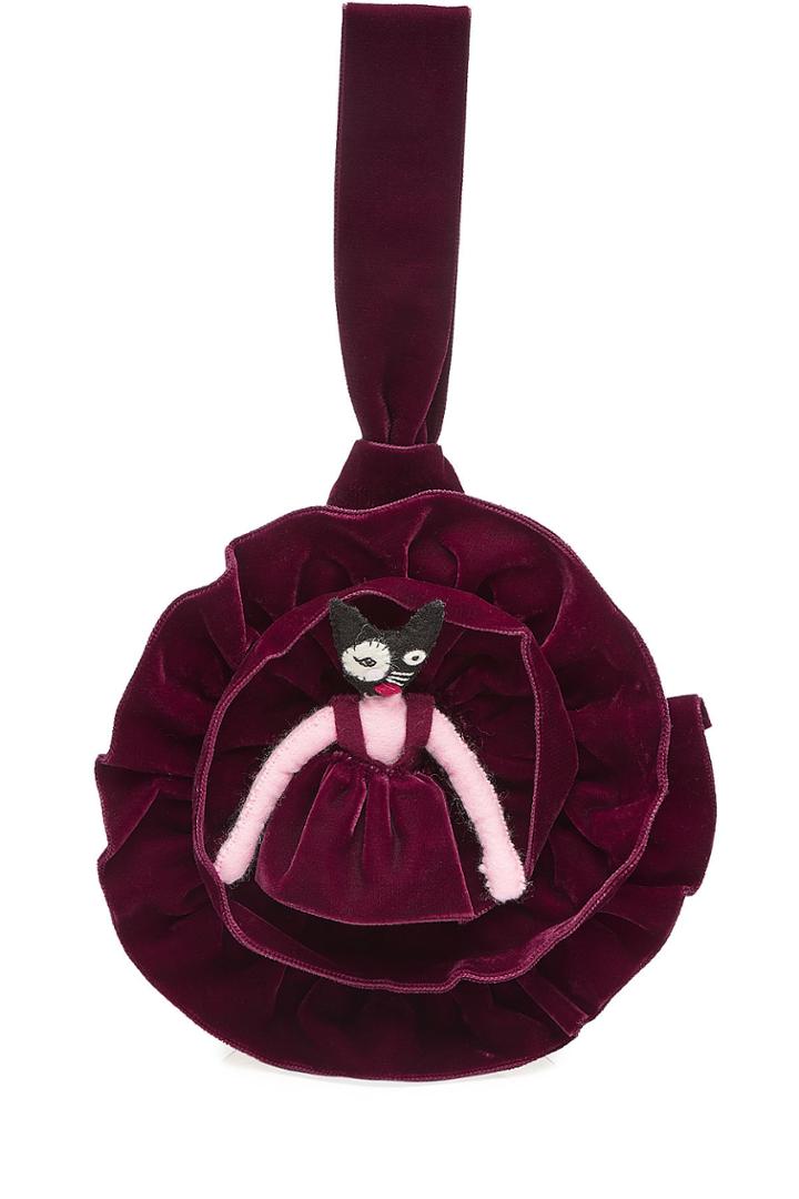 Olympia Le-tan Olympia Le-tan Velvet Minaudière