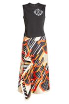 Carven Carven Dress With Printed Silk Skirt