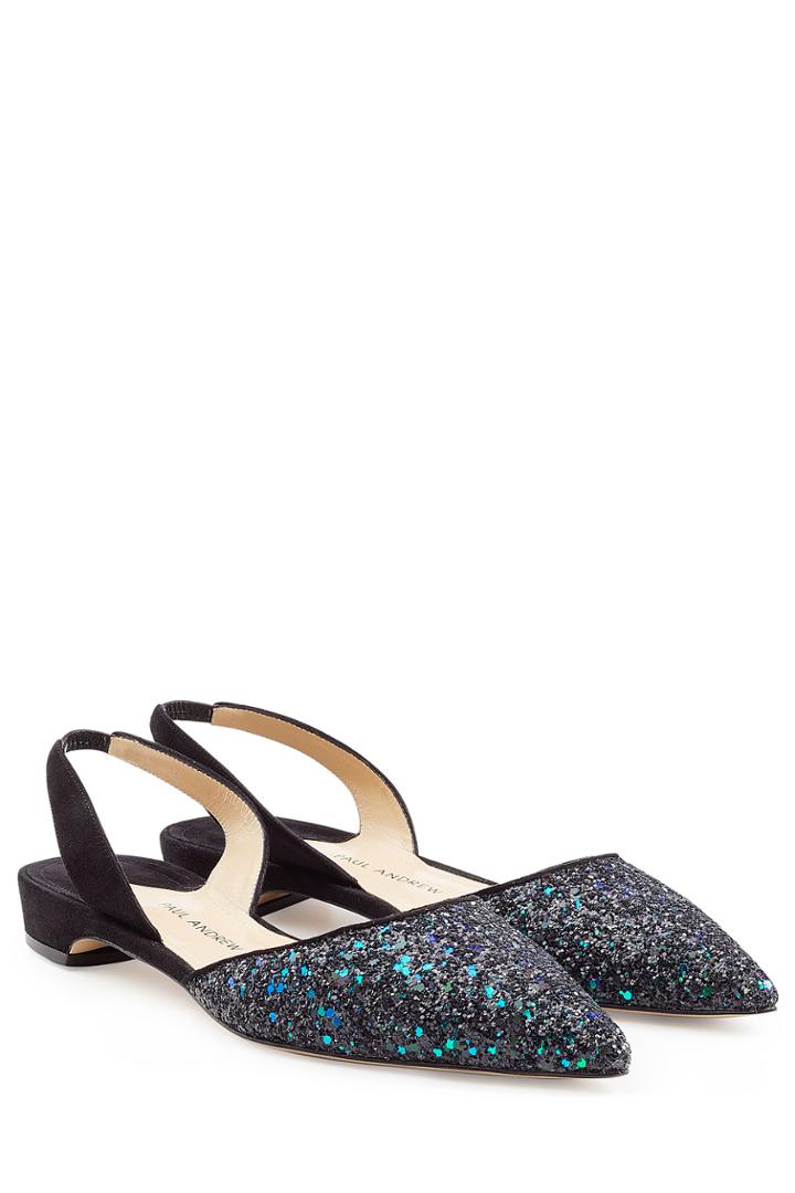 Paul Andrew Paul Andrew Suede Slingbacks With Glitter - Multicolor