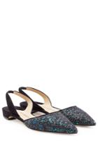 Paul Andrew Paul Andrew Suede Slingbacks With Glitter - Multicolor