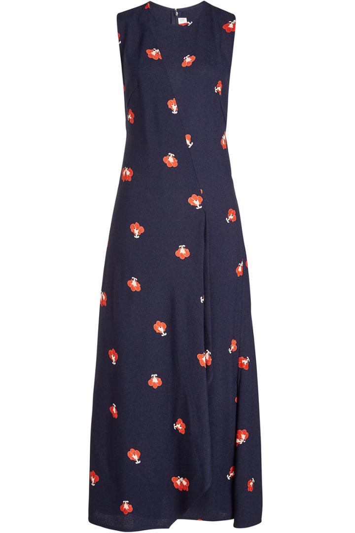 Victoria Beckham Victoria Beckham Floral Print Midi Dress