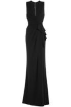 Elie Saab Elie Saab Evening Gown With Draped Sash - Black