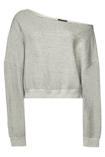 R13 R13 Cropped Cotton Sweatshirt