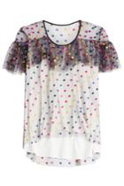 Marco De Vincenzo Marco De Vincenzo T-shirt With Embroidered Tulle Overlay - Multicolored