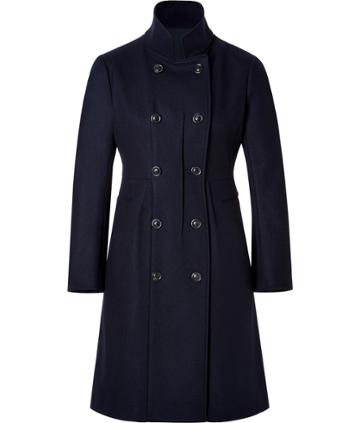 Jil Sander Wool Purple Coat In Navy