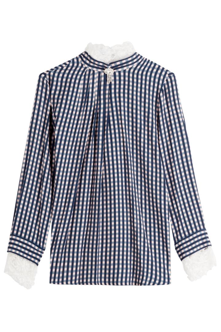 Preen By Thornton Bregazzi Preen By Thornton Bregazzi Gingham Blouse With Lace - Multicolor