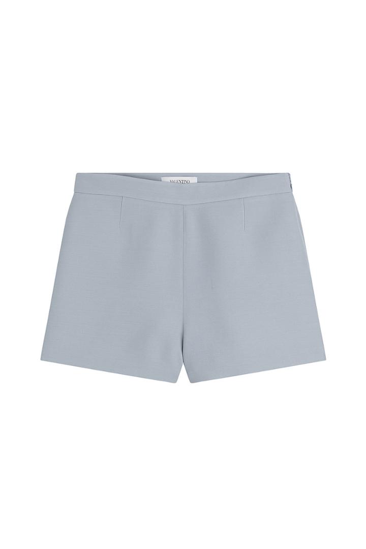 Valentino Valentino Wool-silk Shorts - Teal