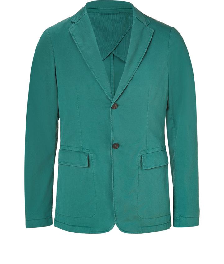Jil Sander Malachite Stretch Cotton Blazer