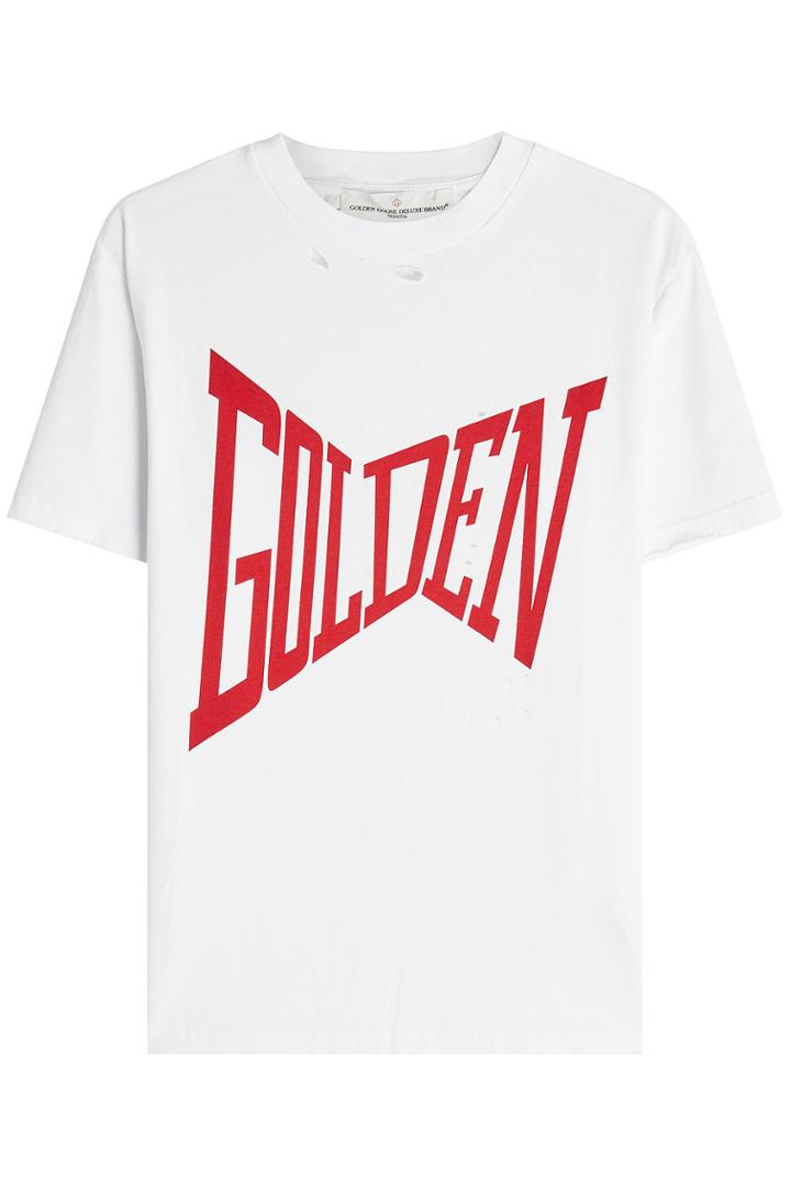Golden Goose Golden Goose Distressed Print T-shirt
