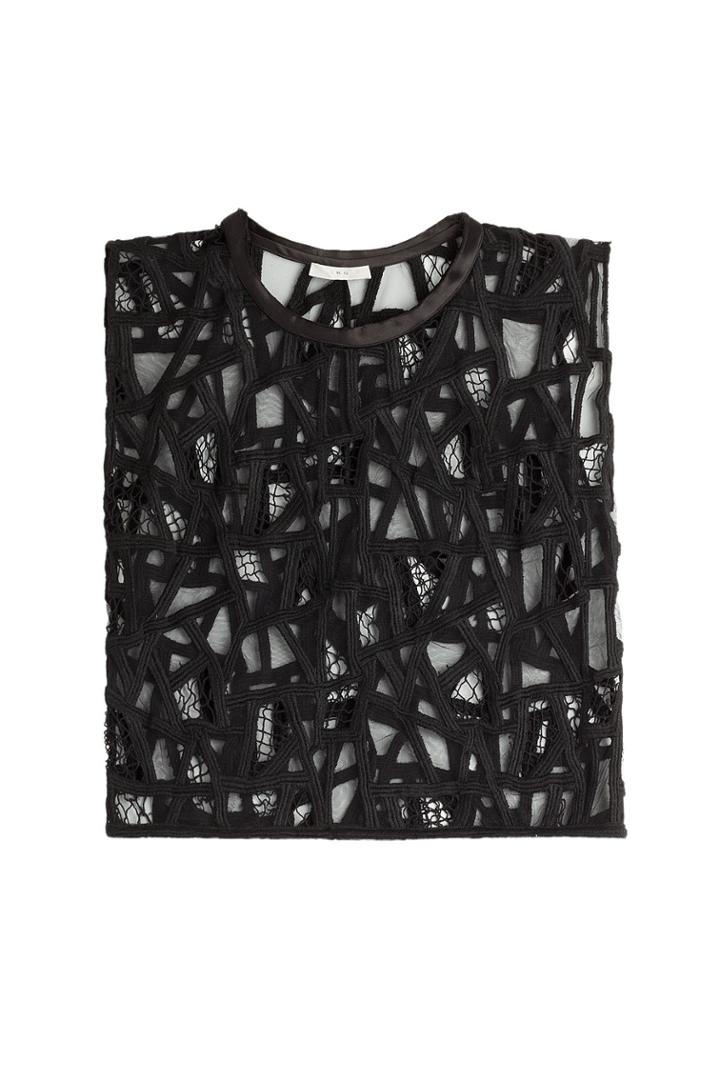 Iro Iro Open Weave Top With Mesh