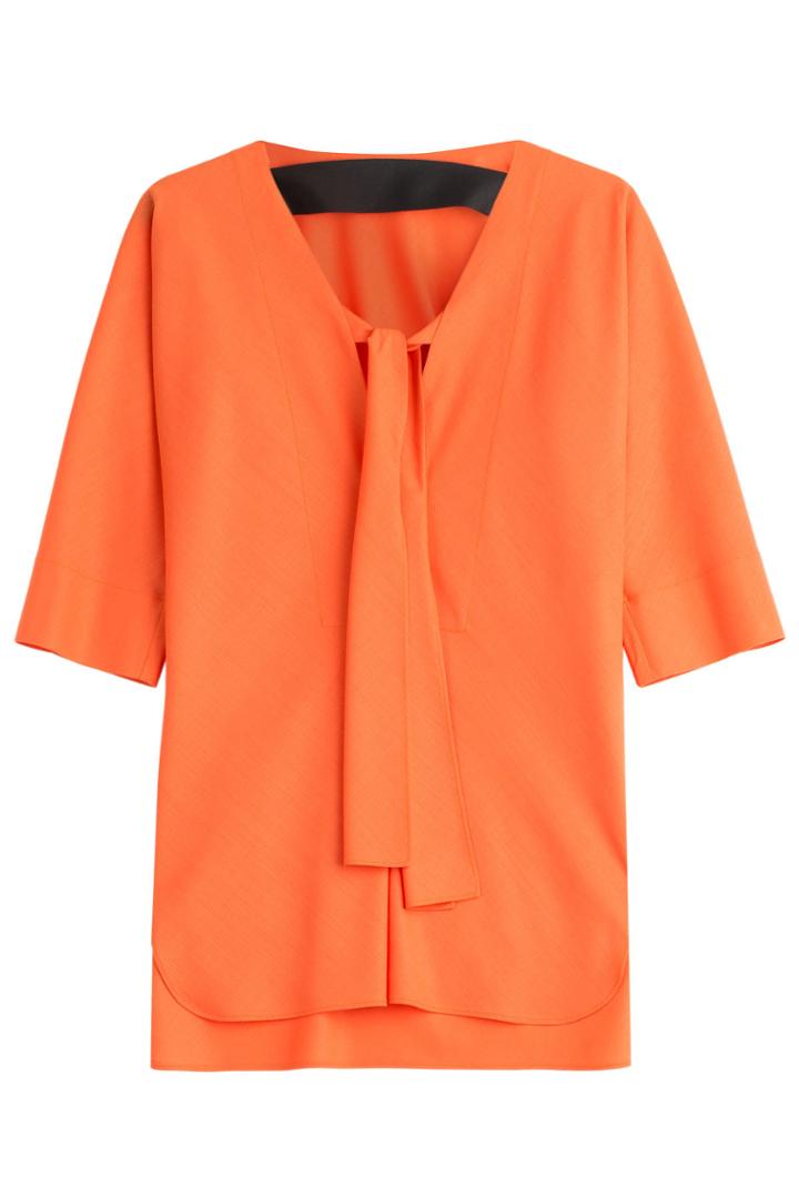 Jil Sander Jil Sander Tate Wool Top With Cut-out